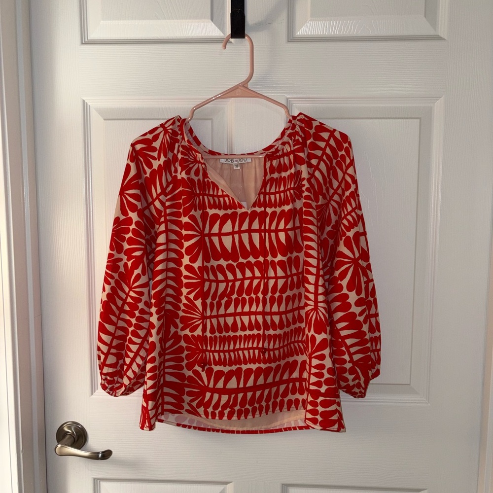 NWT Joy Joy Peasant Blouse
